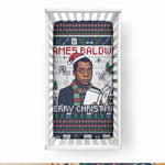James Baldwin Christmas Santa Baby Bed Cover Ugly Pixel Pattern Black History Holiday