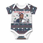 James Baldwin Christmas Santa Baby Onesie Ugly Pixel Pattern Black History Holiday