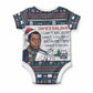 James Baldwin Christmas Santa Baby Onesie Ugly Pixel Pattern Black History Holiday