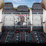 James Baldwin Christmas Santa Back Car Seat Cover Ugly Pixel Pattern Black History Holiday