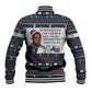James Baldwin Christmas Santa Baseball Jacket Ugly Pixel Pattern Black History Holiday