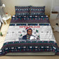 James Baldwin Christmas Santa Bedding Set Ugly Pixel Pattern Black History Holiday