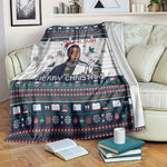 James Baldwin Christmas Santa Blanket Ugly Pixel Pattern Black History Holiday