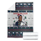 James Baldwin Christmas Santa Blanket Ugly Pixel Pattern Black History Holiday