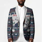 James Baldwin Christmas Santa Blazer Ugly Pixel Pattern Black History Holiday