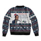 James Baldwin Christmas Santa Bomber Jacket Ugly Pixel Pattern Black History Holiday