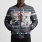 James Baldwin Christmas Santa Bomber Puffer Jacket Ugly Pixel Pattern Black History Holiday
