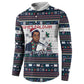 James Baldwin Christmas Santa Button Sweatshirt Ugly Pixel Pattern Black History Holiday