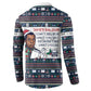 James Baldwin Christmas Santa Button Sweatshirt Ugly Pixel Pattern Black History Holiday