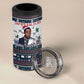 James Baldwin Christmas Santa 4 in 1 Can Cooler Tumbler Ugly Pixel Pattern Black History Holiday