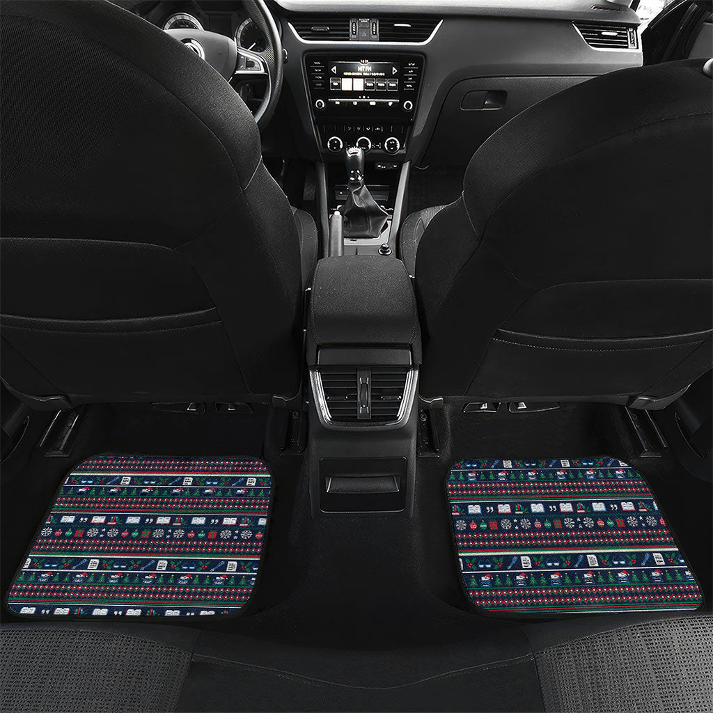 James Baldwin Christmas Santa Car Mats Ugly Pixel Pattern Black History Holiday