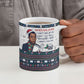 James Baldwin Christmas Santa Ceramic Mug Ugly Pixel Pattern Black History Holiday