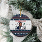 James Baldwin Christmas Santa Ceramic Ornament Ugly Pixel Pattern Black History Holiday
