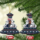 James Baldwin Christmas Santa Ceramic Ornament Ugly Pixel Pattern Black History Holiday