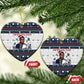 James Baldwin Christmas Santa Ceramic Ornament Ugly Pixel Pattern Black History Holiday