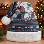 James Baldwin Christmas Santa Christmas Santa Hat Ugly Pixel Pattern Black History Holiday