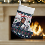 James Baldwin Christmas Santa Christmas Stocking Ugly Pixel Pattern Black History Holiday