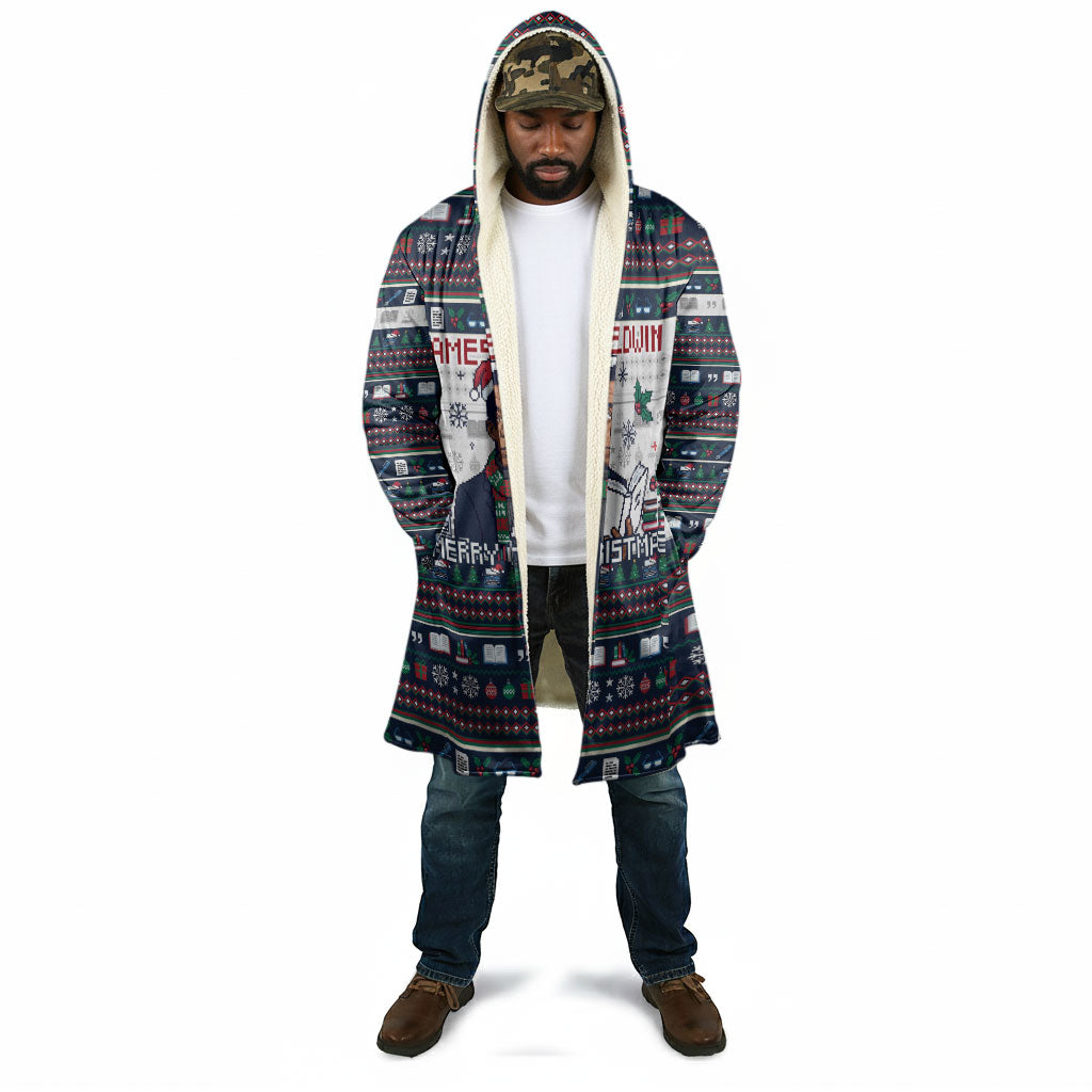 James Baldwin Christmas Santa Cloak Ugly Pixel Pattern Black History Holiday