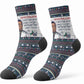 James Baldwin Christmas Santa Crew Socks Ugly Pixel Pattern Black History Holiday