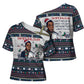 James Baldwin Christmas Santa Cross Shoulder Shirt Ugly Pixel Pattern Black History Holiday