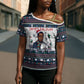 James Baldwin Christmas Santa Cross Shoulder Shirt Ugly Pixel Pattern Black History Holiday