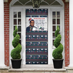 James Baldwin Christmas Santa Door Cover Ugly Pixel Pattern Black History Holiday
