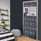 James Baldwin Christmas Santa Door Cover Ugly Pixel Pattern Black History Holiday