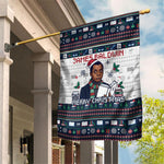 James Baldwin Christmas Santa Garden Flag Ugly Pixel Pattern Black History Holiday