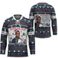 James Baldwin Christmas Santa Hockey Jersey Ugly Pixel Pattern Black History Holiday