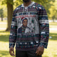James Baldwin Christmas Santa Hockey Jersey Ugly Pixel Pattern Black History Holiday
