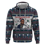 James Baldwin Christmas Santa Hoodie Ugly Pixel Pattern Black History Holiday