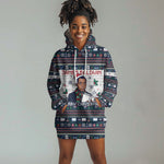 James Baldwin Christmas Santa Hoodie Dress Ugly Pixel Pattern Black History Holiday