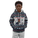 James Baldwin Christmas Santa Kid Hoodie Ugly Pixel Pattern Black History Holiday