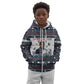 James Baldwin Christmas Santa Kid Hoodie Ugly Pixel Pattern Black History Holiday