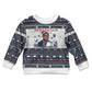 James Baldwin Christmas Santa Kid Ugly Christmas Sweater Ugly Pixel Pattern Black History Holiday