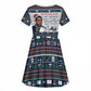 James Baldwin Christmas Santa Kid Short Sleeve Dress Ugly Pixel Pattern Black History Holiday