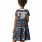James Baldwin Christmas Santa Kid Short Sleeve Dress Ugly Pixel Pattern Black History Holiday