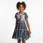 James Baldwin Christmas Santa Kid Short Sleeve Dress Ugly Pixel Pattern Black History Holiday
