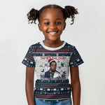 James Baldwin Christmas Santa Kid T shirt Ugly Pixel Pattern Black History Holiday