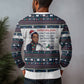 James Baldwin Christmas Santa Ugly Christmas Sweater Ugly Pixel Pattern Black History Holiday