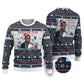James Baldwin Christmas Santa Ugly Christmas Sweater Ugly Pixel Pattern Black History Holiday