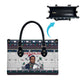 James Baldwin Christmas Santa Leather Bag Ugly Pixel Pattern Black History Holiday