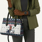 James Baldwin Christmas Santa Leather Bag Ugly Pixel Pattern Black History Holiday