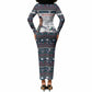 James Baldwin Christmas Santa Long Sleeve Bodycon Dress Ugly Pixel Pattern Black History Holiday