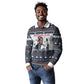 James Baldwin Christmas Santa Long Sleeve Polo Shirt Ugly Pixel Pattern Black History Holiday