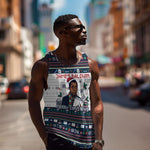 James Baldwin Christmas Santa Men Tank Top Ugly Pixel Pattern Black History Holiday