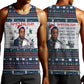 James Baldwin Christmas Santa Men Tank Top Ugly Pixel Pattern Black History Holiday
