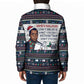 James Baldwin Christmas Santa Padded Jacket Ugly Pixel Pattern Black History Holiday