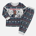 James Baldwin Christmas Santa Christmas Pajama Set Ugly Pixel Pattern Black History Holiday