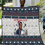 James Baldwin Christmas Santa Quilt Ugly Pixel Pattern Black History Holiday